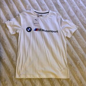 Puma White BMW M Motorsport Logo Short Sleeve Tee